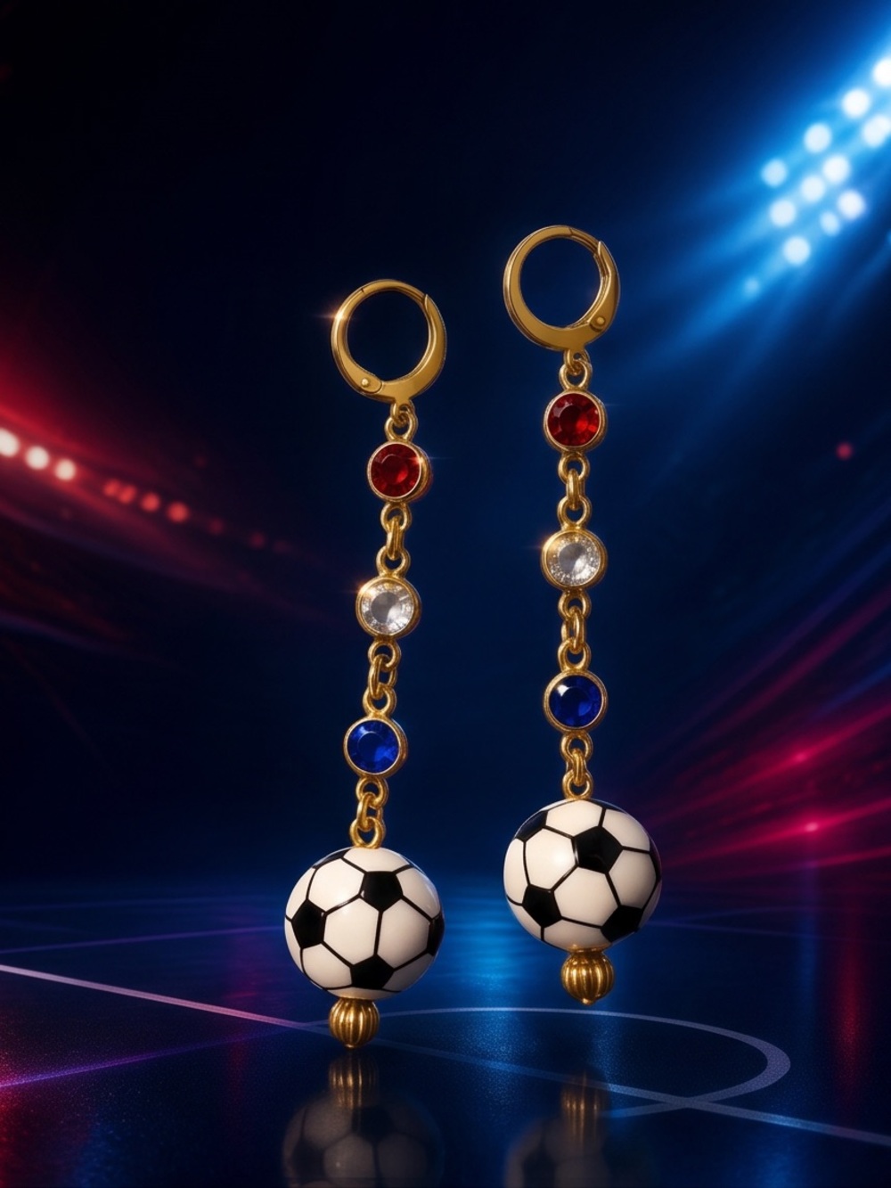 USA Soccer Team Earrings - Picture 4 of 4